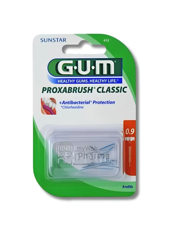 GUM - BROSSETTES ULTRA FINE CYLINDRIQUE BOITE DE 8 (412)