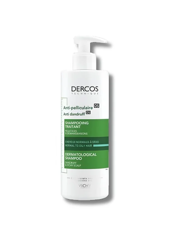 VICHY DERCOS - SHAMPOING TRAITANT ANTI-PELLICULAIRE CHEVEUX NORMAUX A GRAS 390 ML