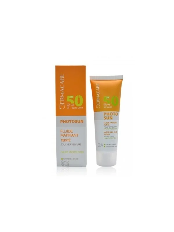 DERMACARE PHOTOSUN FLUIDE MATIFIANT TEINTÉ 02