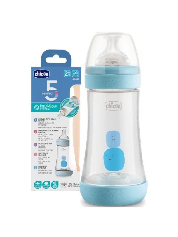Chicco Biberon Perfect 5 Bleu 240ml