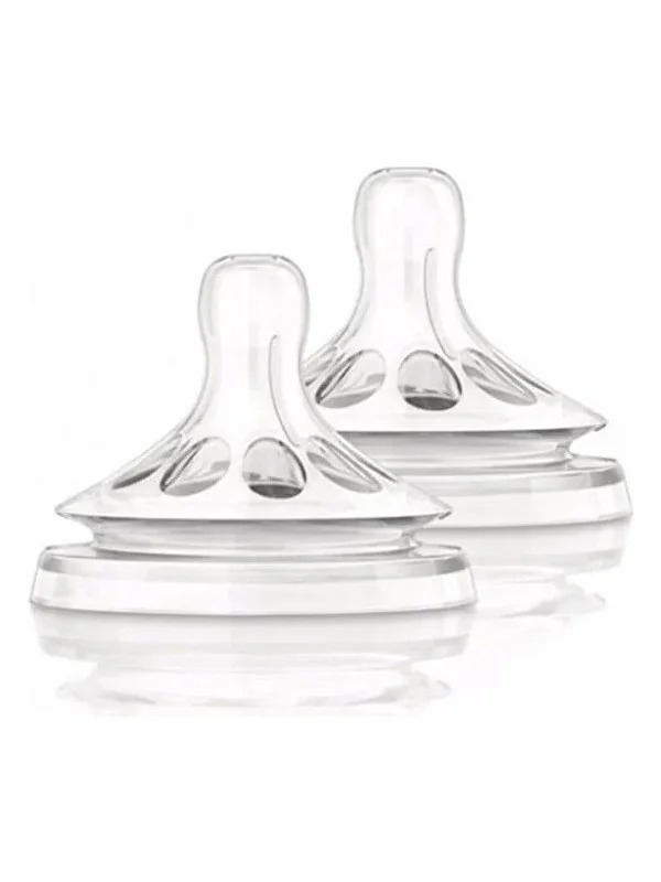 Philips Avent Tétine de biberon naturel Avent en silicone débit réglable 2 Li (3 mois +)
