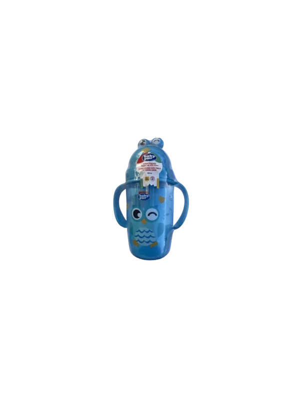 BABY PUR - TASSE LUDIQUE AVEC PAILLE ET DOUBLE ANSE 360ML
